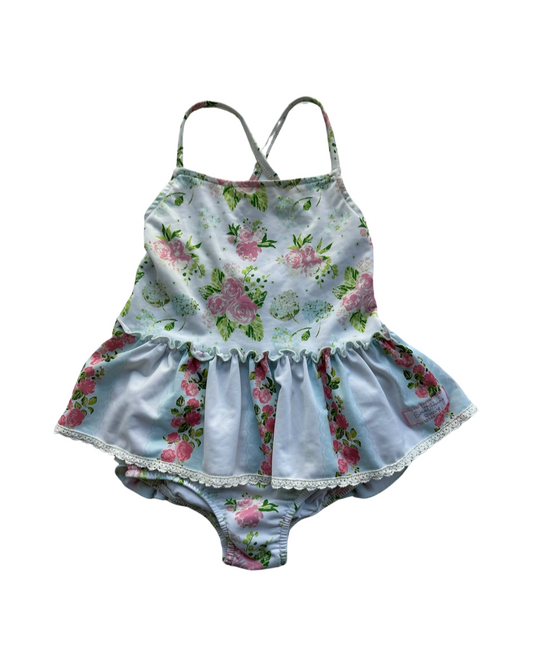 5T Toddler Girl Sweet Honey 2pc Floral Swim Suit