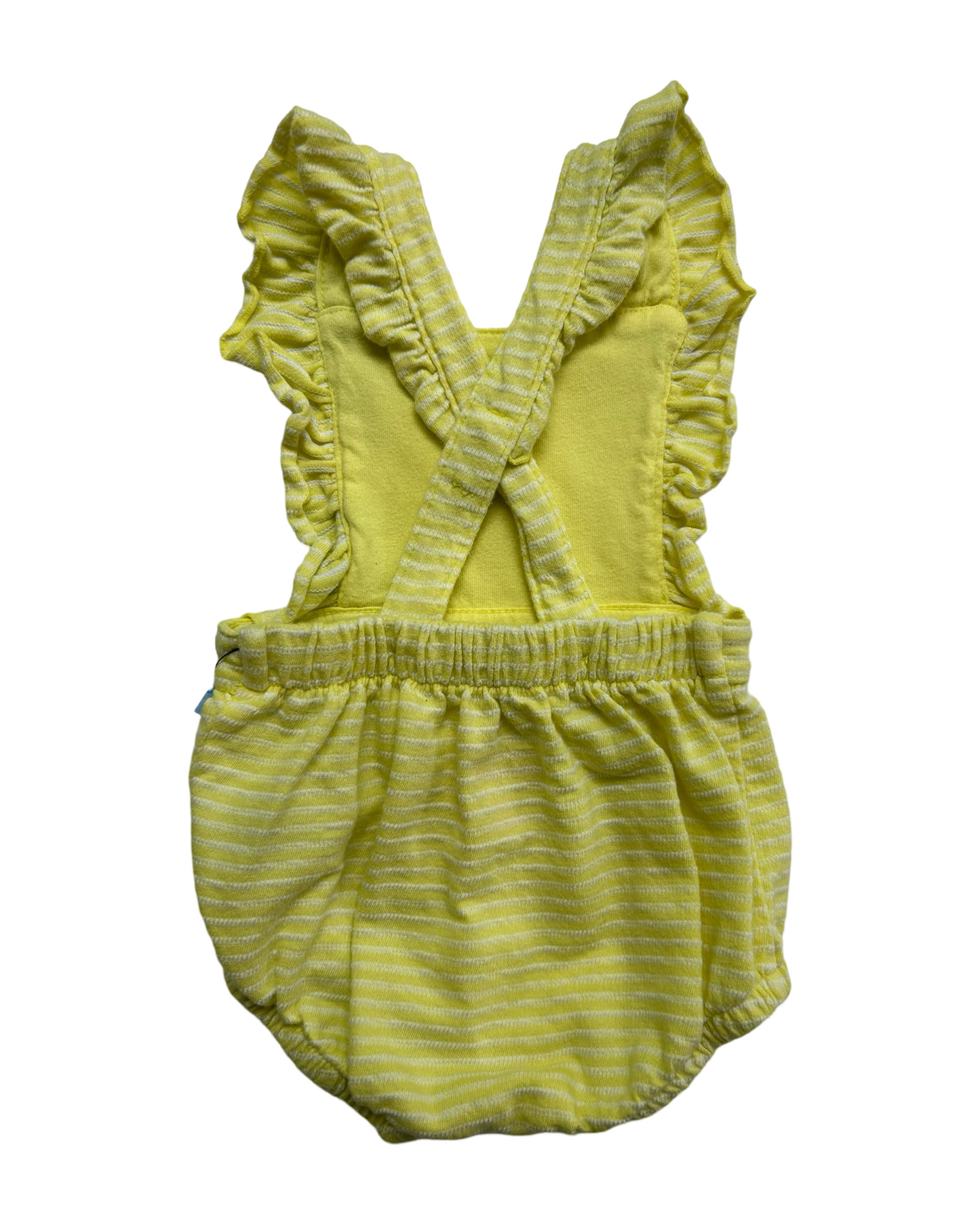 0-3M Baby Girl Yellow Cat & Jack Bubble Romper