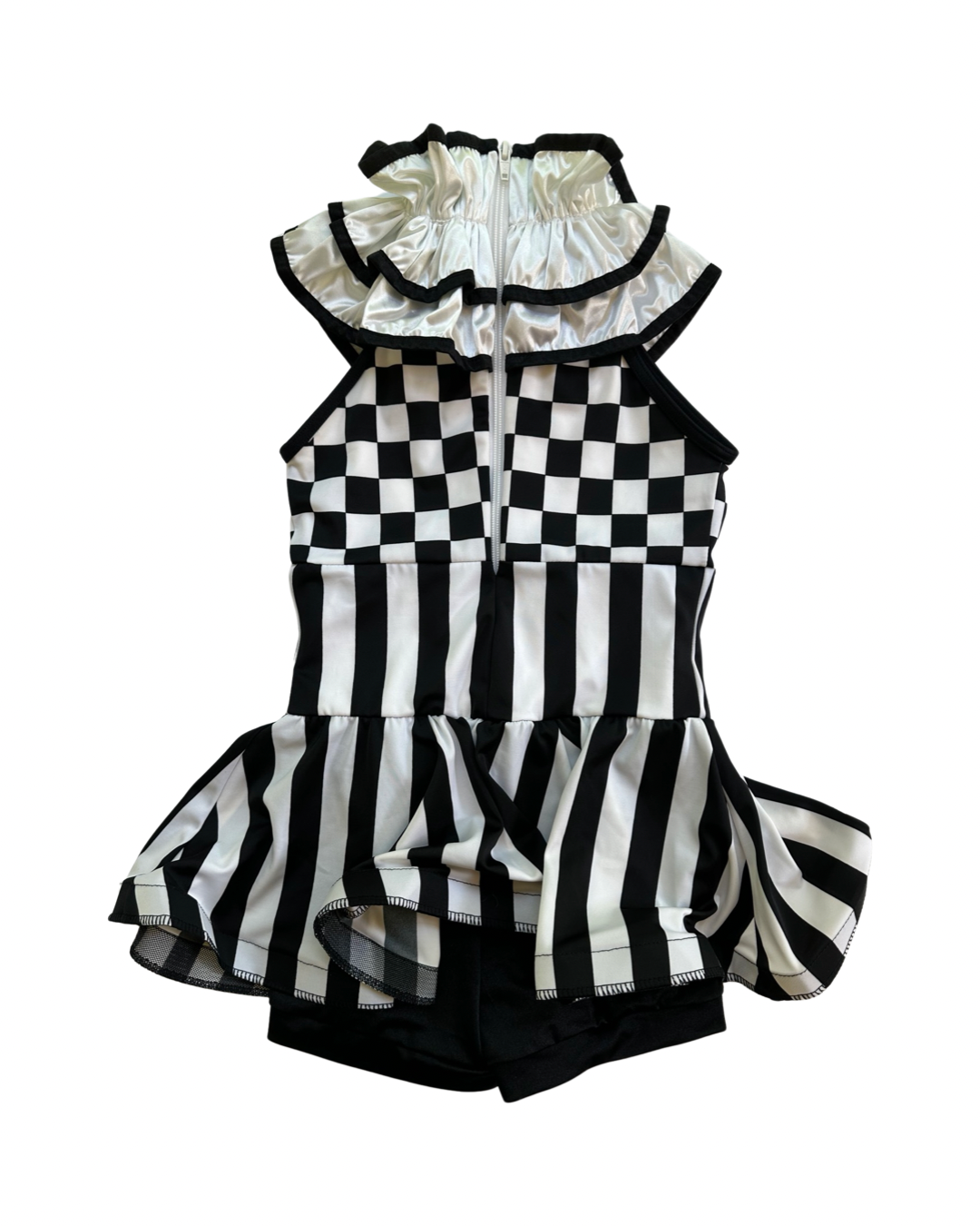 6x / 7 Toddler Girl Black & White Weissman Joker Dance Dress-up Costume