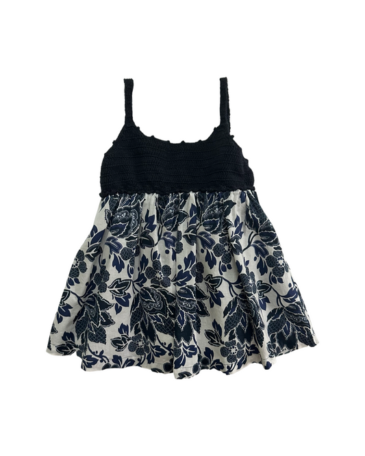 12-18M Baby Girl Baby Gap Navy Crochet Top Floral Dress