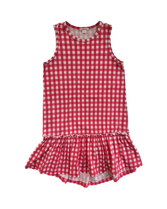 Girls Size 7Y Pink Gingham Plaid Crewcuts Dress