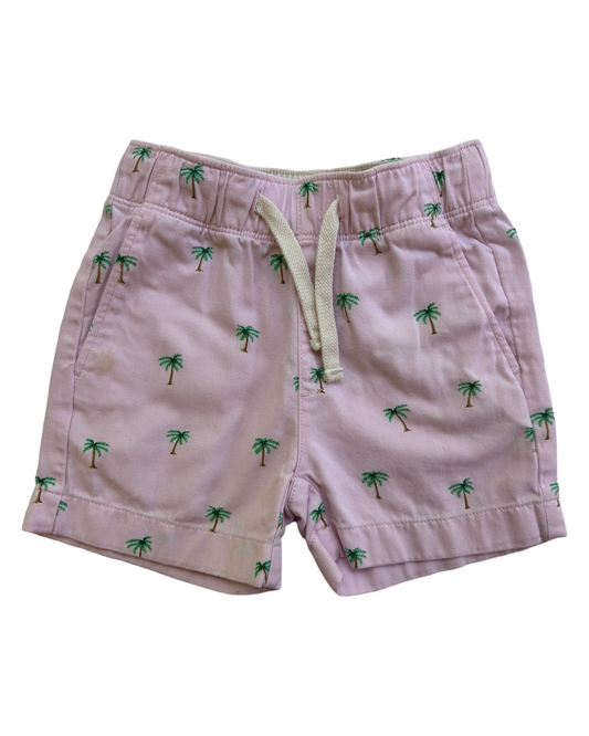 2T Toddler Boy Crewcuts Pink Palm Tree Shorts