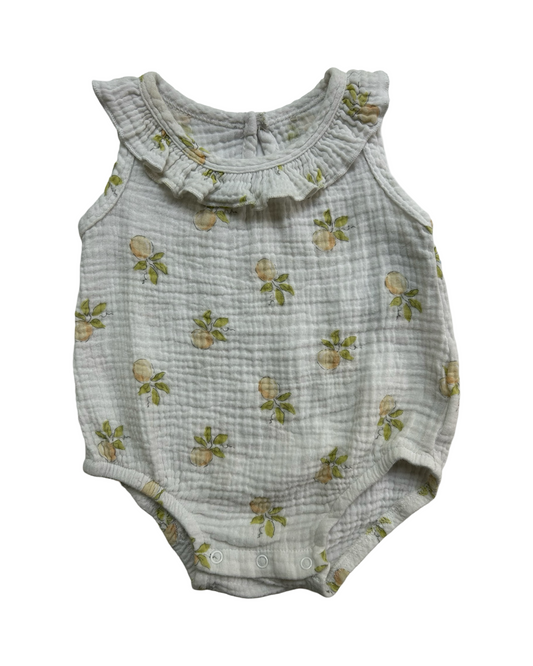 3-6M Baby Girl Kyle & Deena Muslin Peaches Bubble Romper