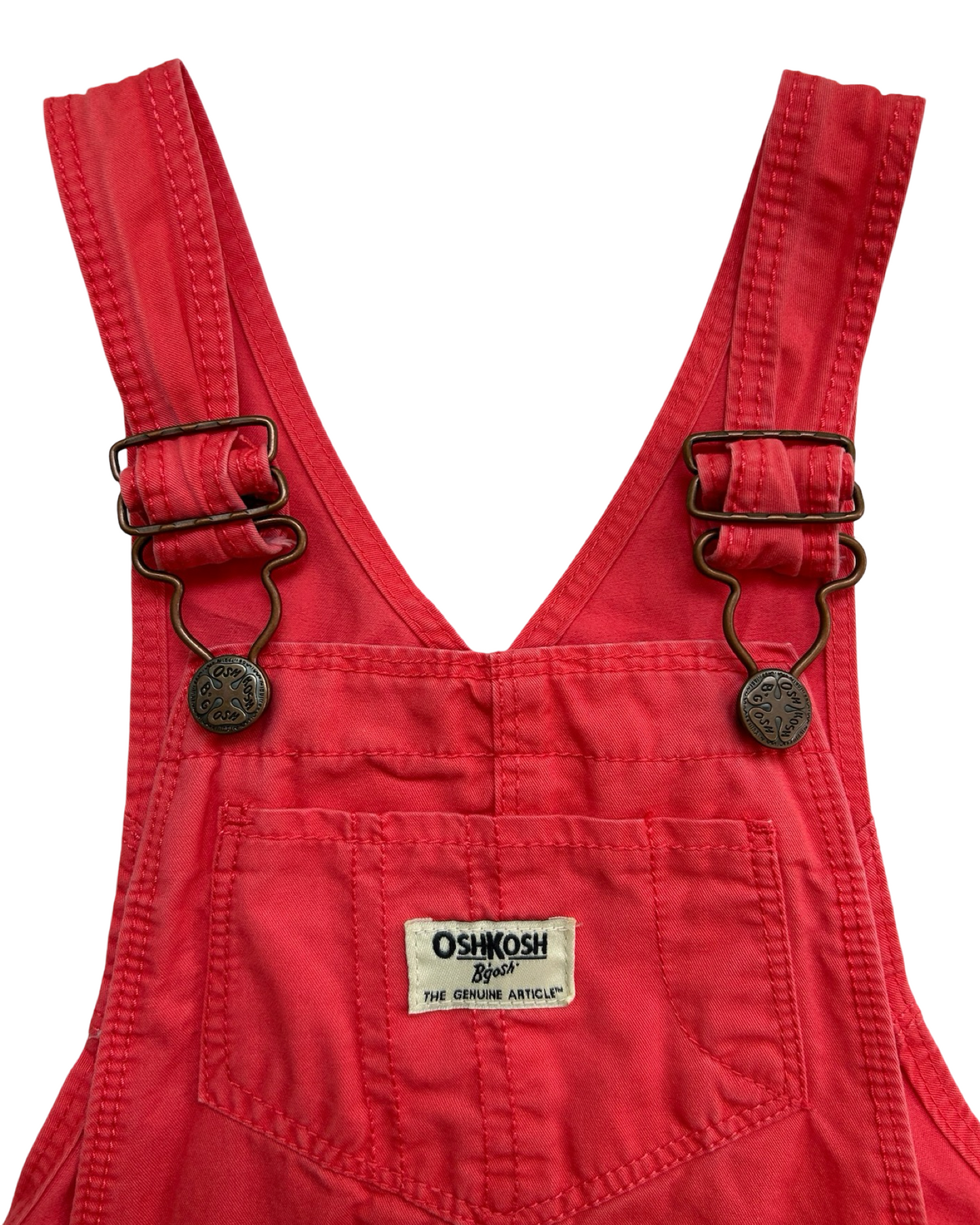 4T Toddler Girl OshKosh B’Gosh Coral Pink Overalls