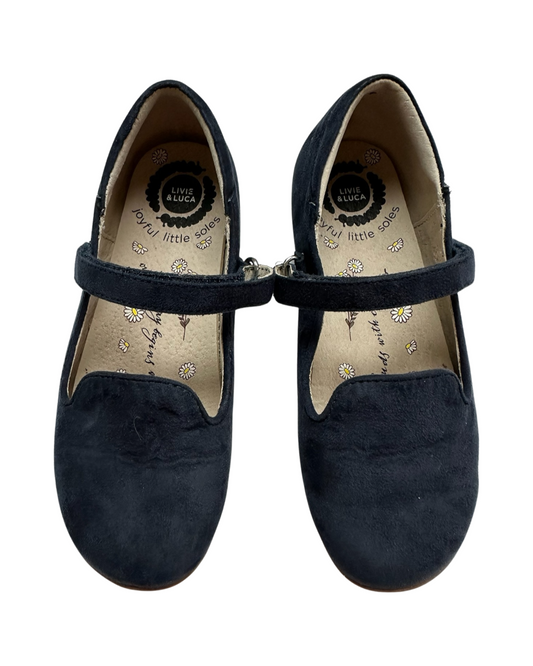 12C Toddler Girl Livie & Luca Navy Blue Cadenza Mary Jane Shoes Ballet Flats