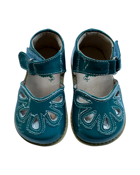 4C Toddler Girl Livie & Luca Turquoise Patent Petal Shoes