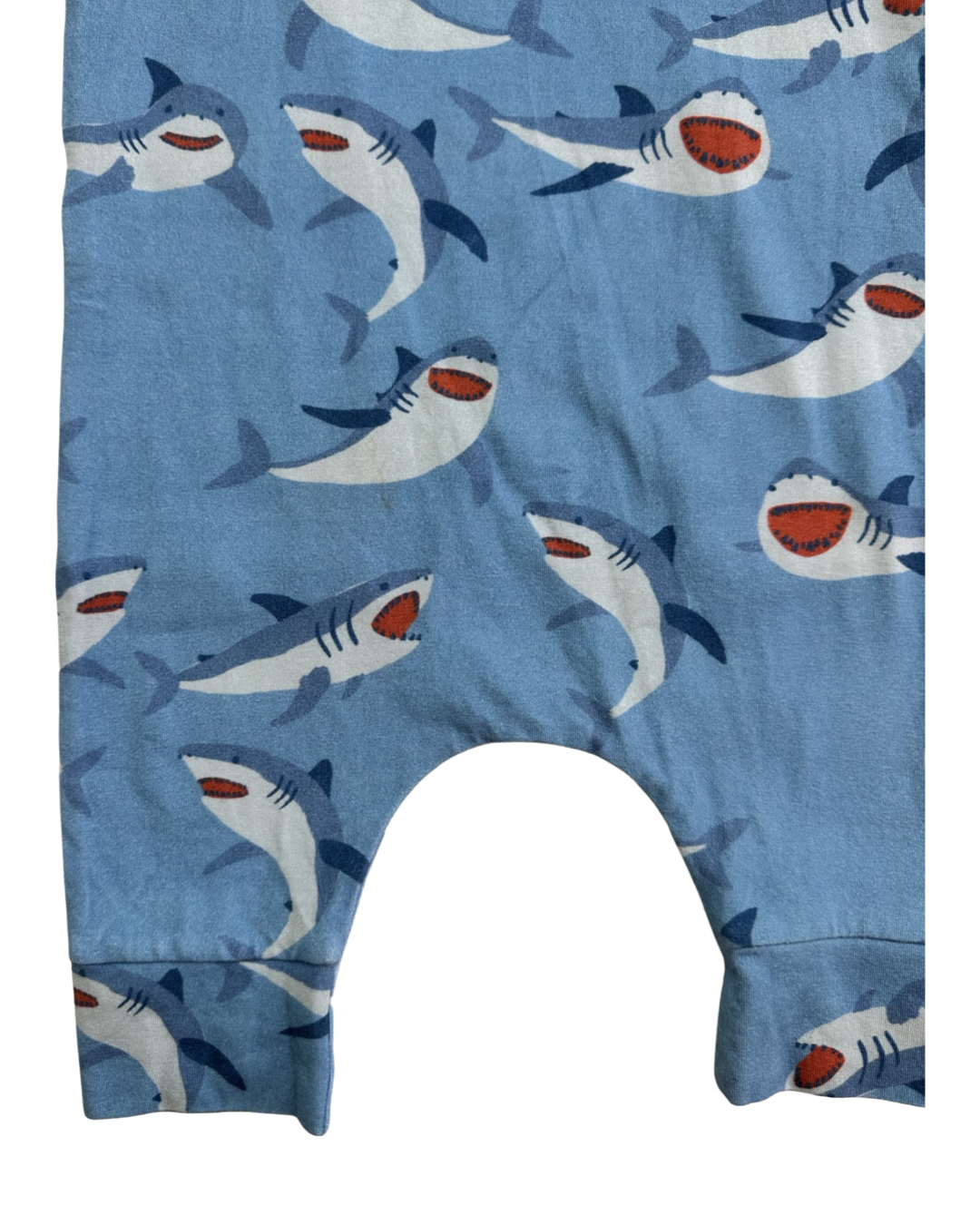 2T Toddler Boy RAGS to Raches Blue Shark Tank Romper