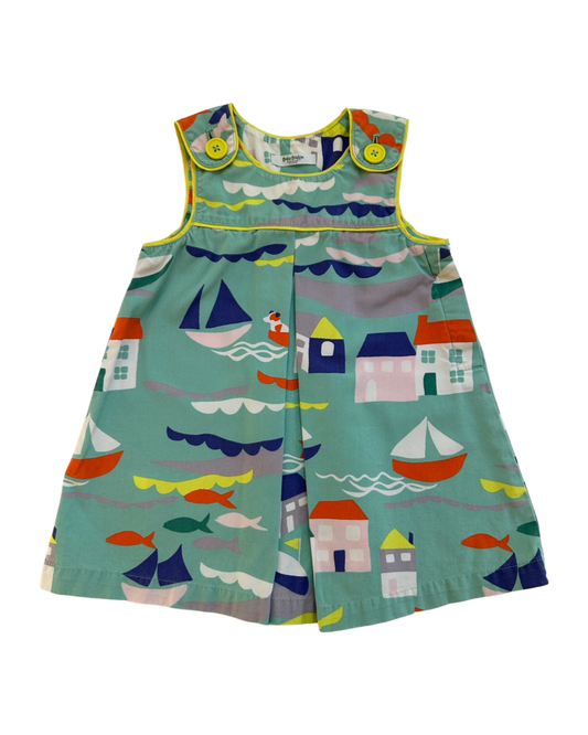 18-24M Baby Girl Baby Boden Nautical Sea Boat House Sailboat Dress