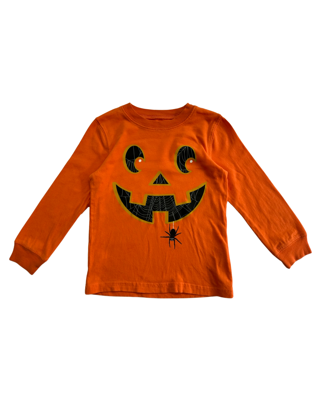 2T Toddler Girl / Boy Orange Carter's Jack O'Lantern Pumpkin Long Sleeve Shirt