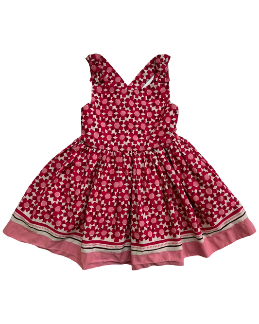 12M Baby Girl Girl Kate Spade Pink Geometric Flower Dress White / Pink