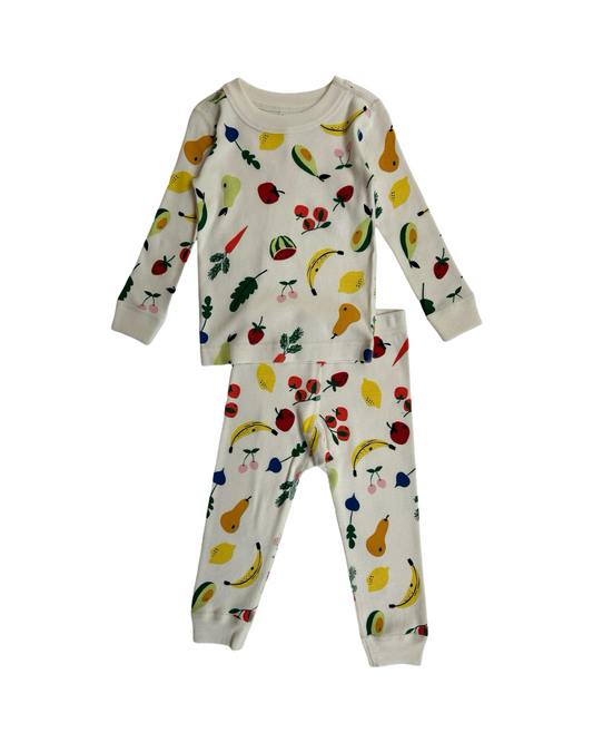 18-24M Baby Girl Hanna Andersson Long Sleeve Fruit & Veggie PJs