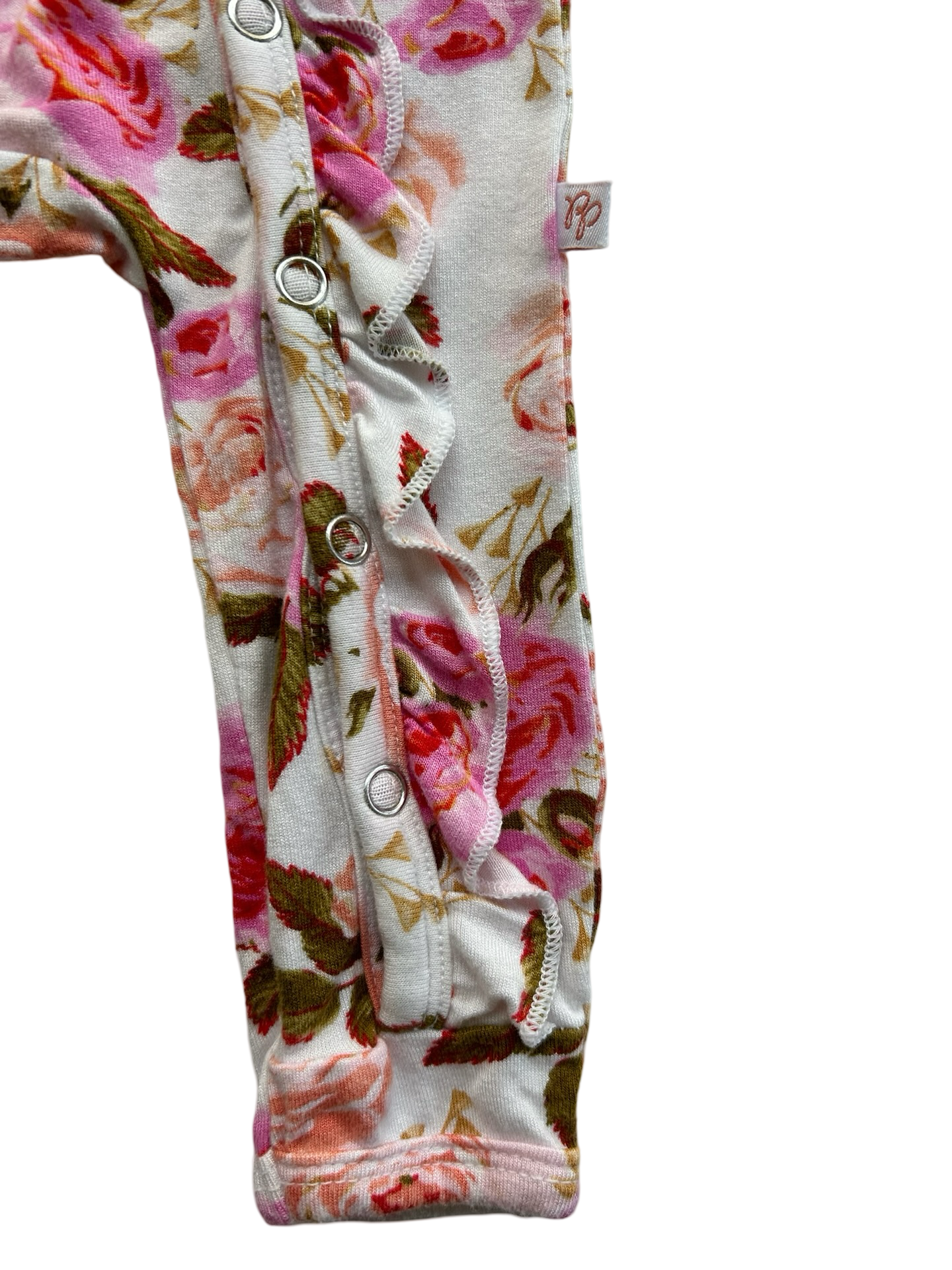 Newborn Baby Girl Bamboo Posh Peanut Pink Floral Sleeper PJs