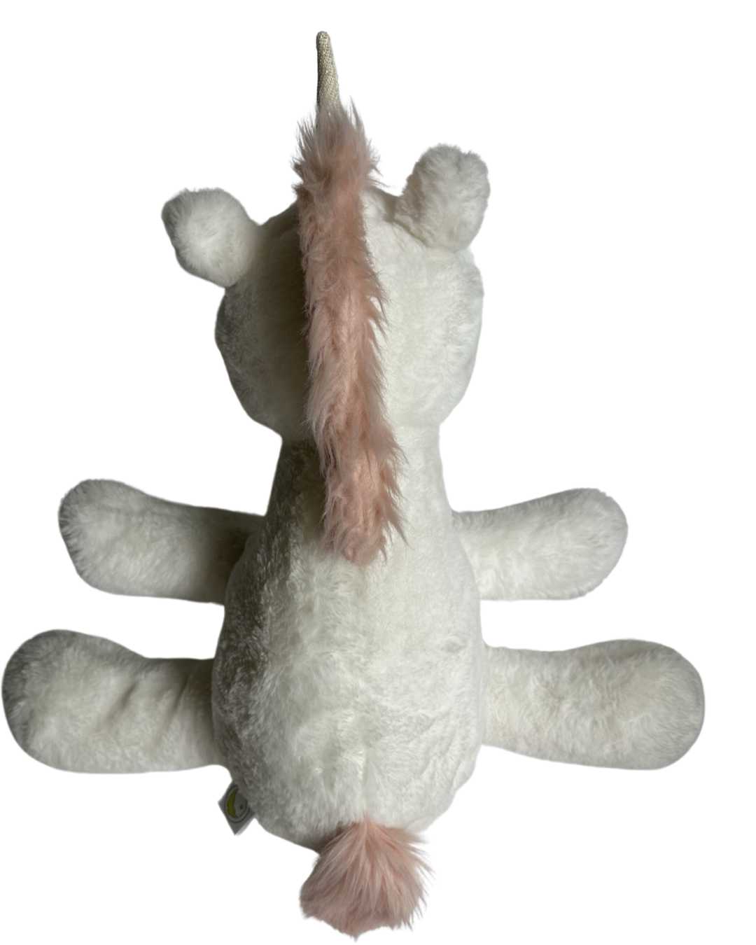 Animal Adventure Large 18" White Unicorn Plush Toy w/ Pink Mane &  Shimmery Horn