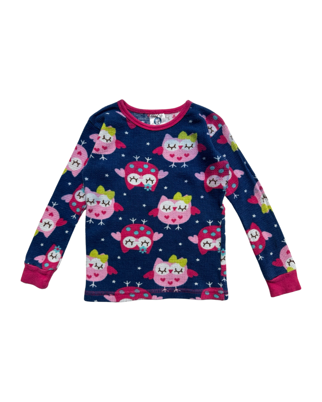 24M Baby Girl Gerber Thermal Owl PJs