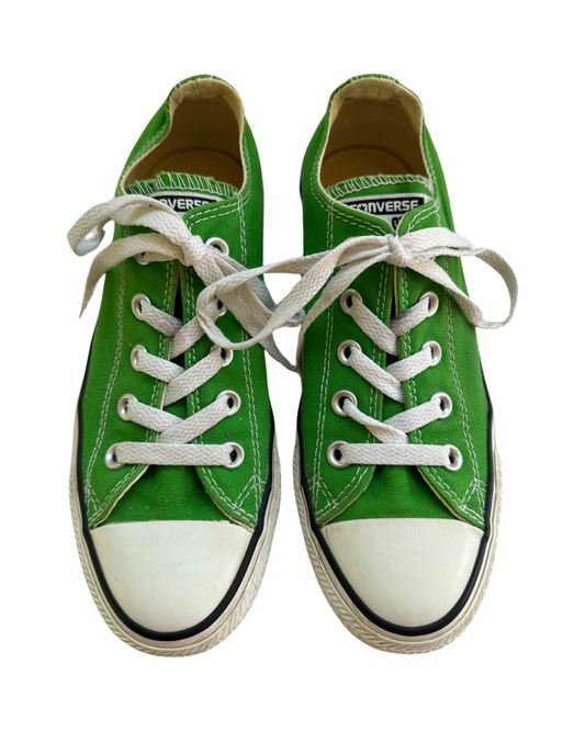 Men’s Size 4 / Women’s Size 6 Green Canvas Converse All Star Shoes