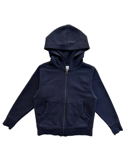 4T Toddler Boy / Girl Hanna Andersson Navy Zip Up Hoodie Jacket