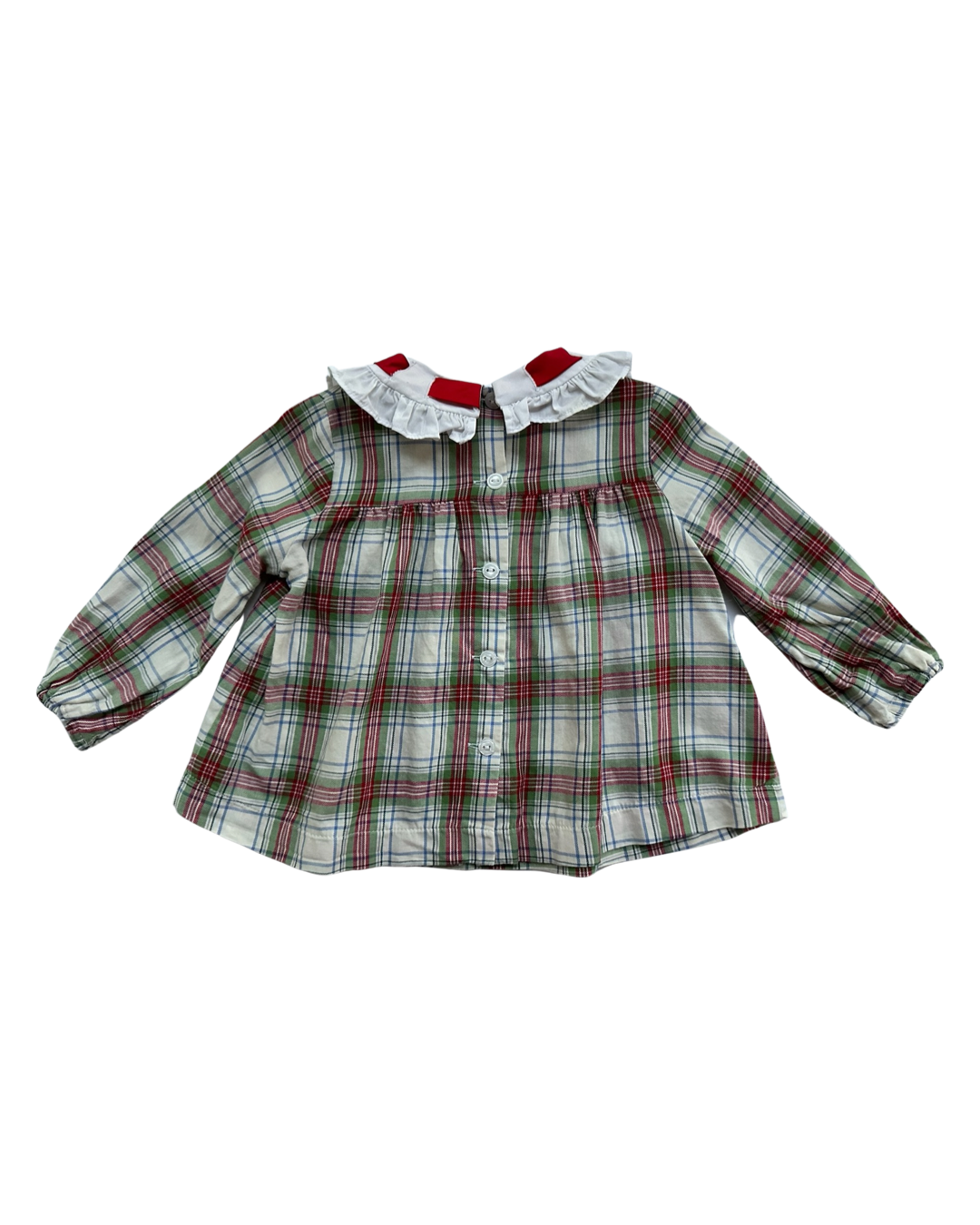 18M Baby Girl Bella Bliss Christmas Plaid Dress w/ Bloomers