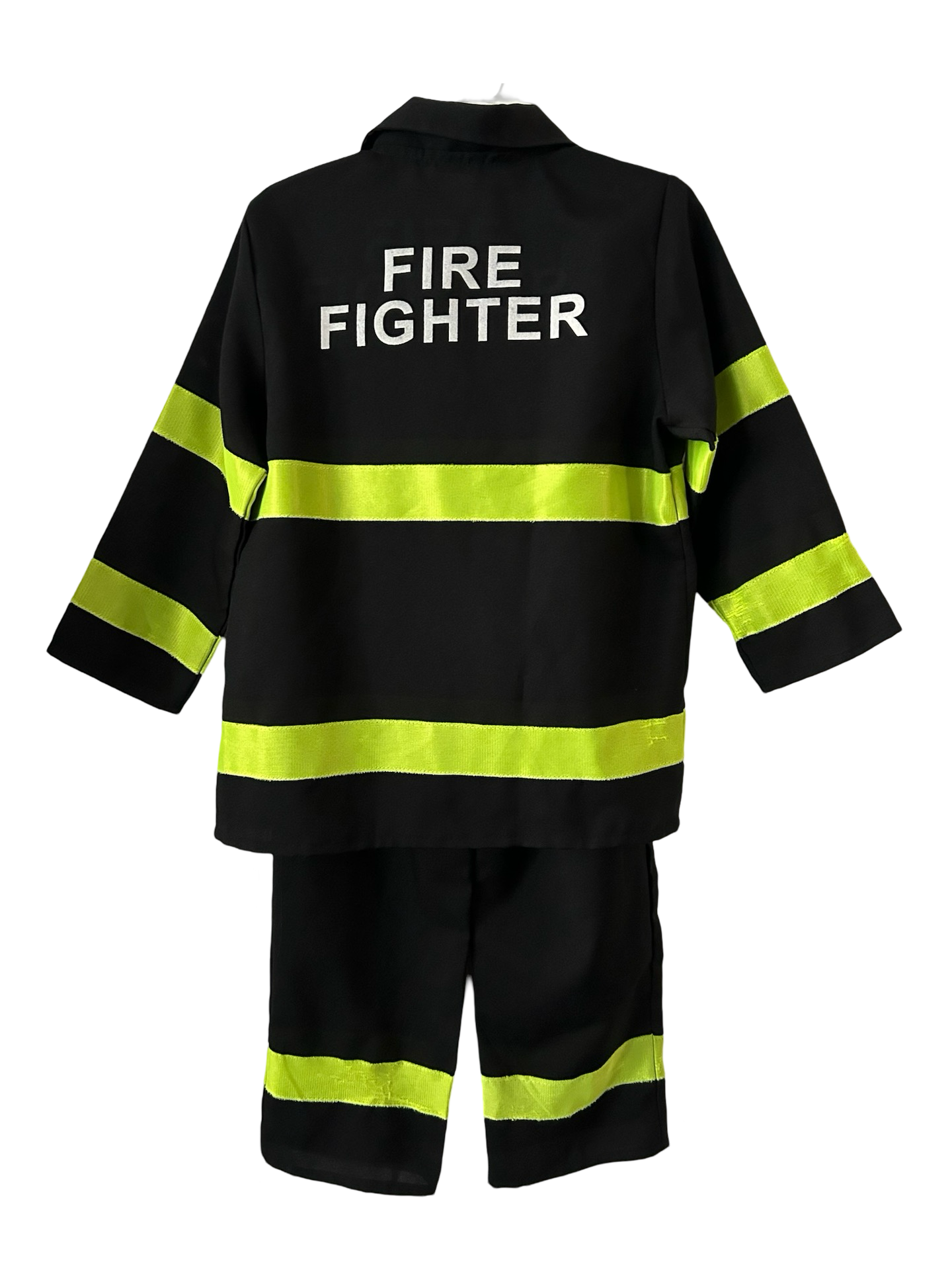 Black Firefighter kid costume Size Small 4-6x Toddler Girl / Toddler Boy, 4T, 5T 6c