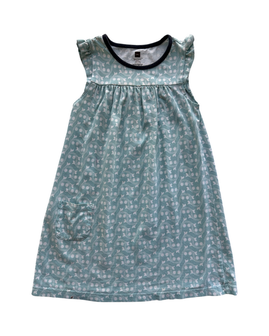 5T Toddler Girl Tea Collection Blue Cotton Dress