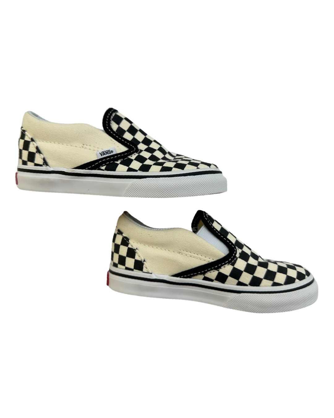 8.5C Toddler Boy / Girl Black Checked Slip On Vans