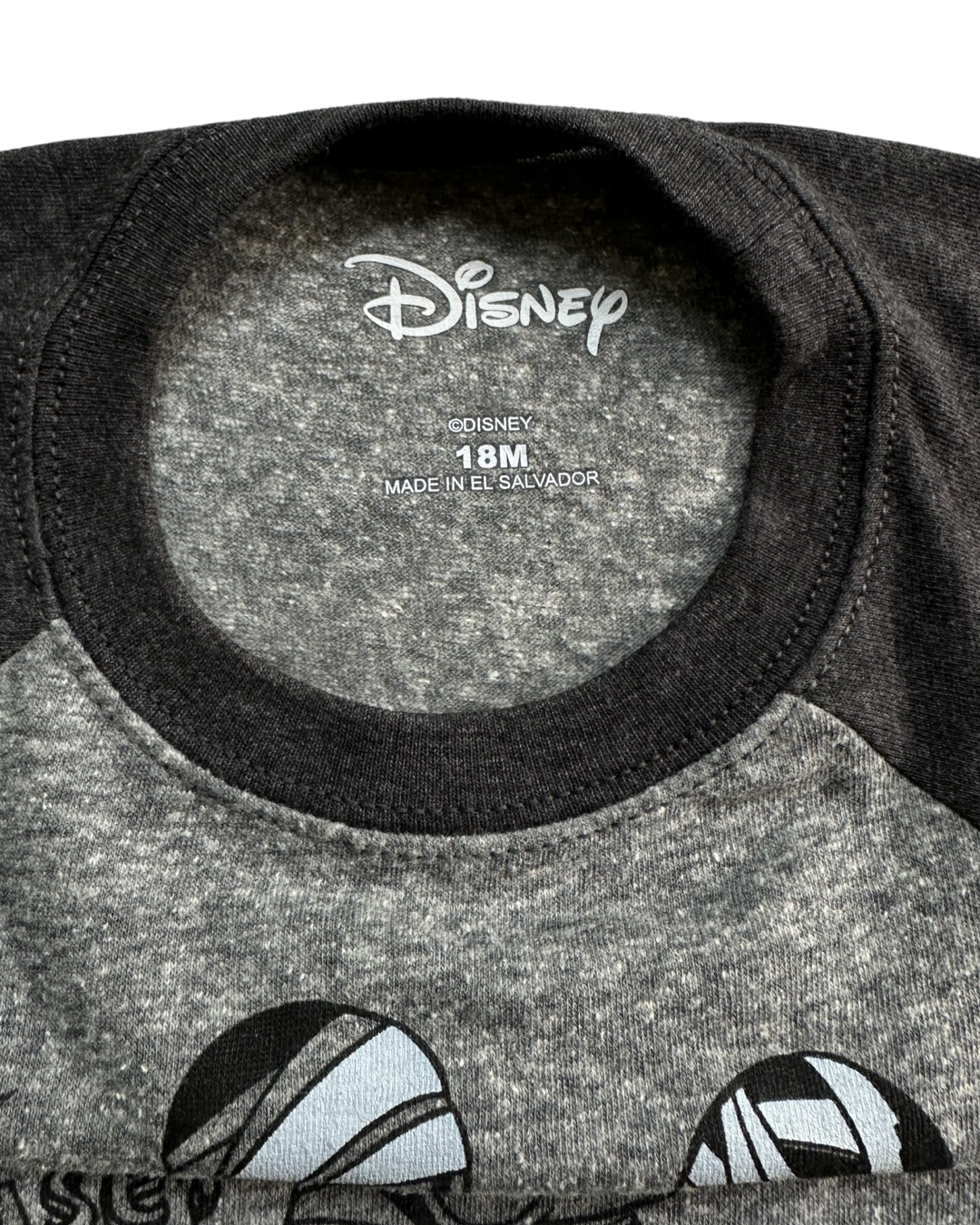 18M Baby Boy Gray Disney Mickey Mouse More Candy Please Halloween Raglan Shirt