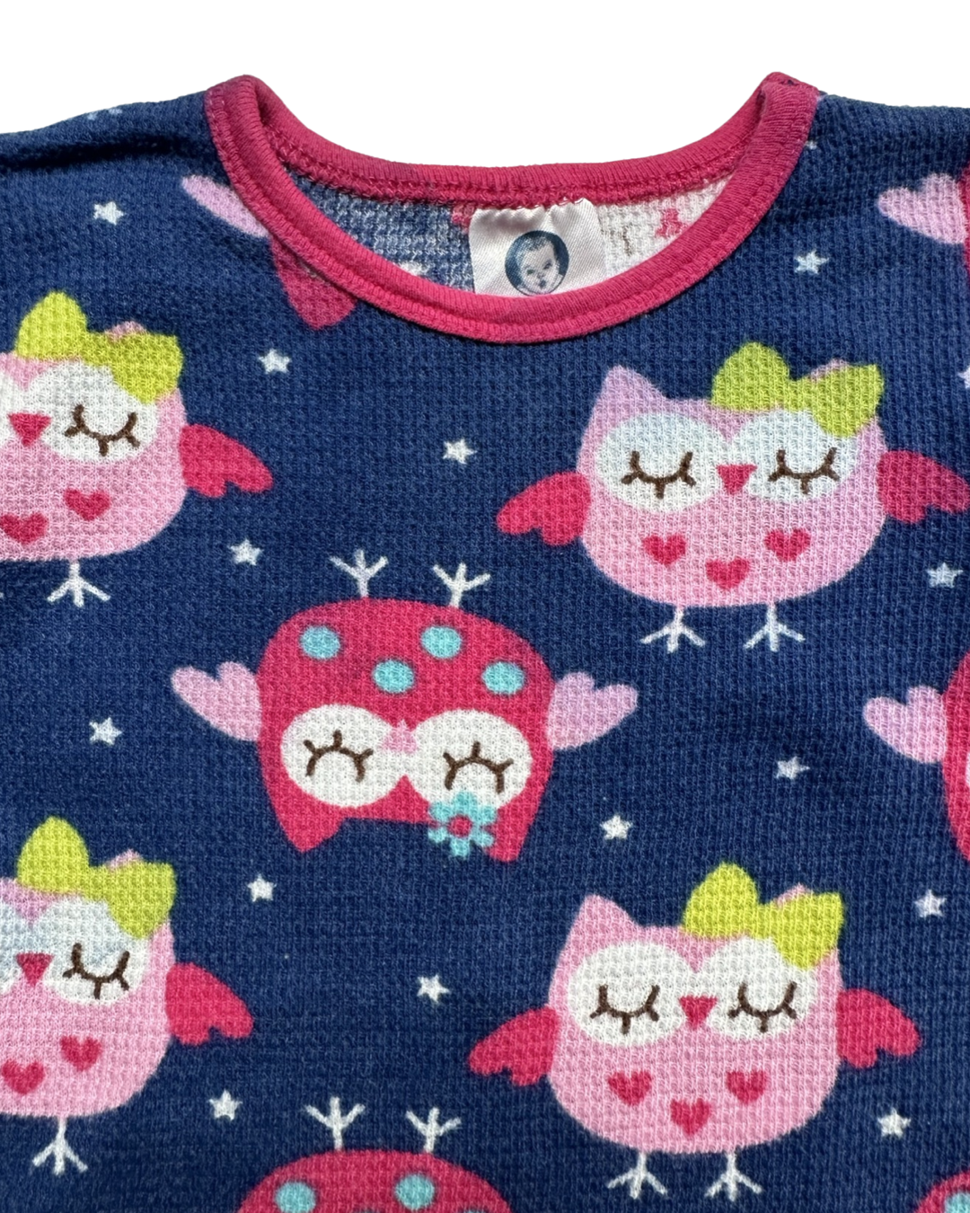 24M Baby Girl Gerber Thermal Owl PJs