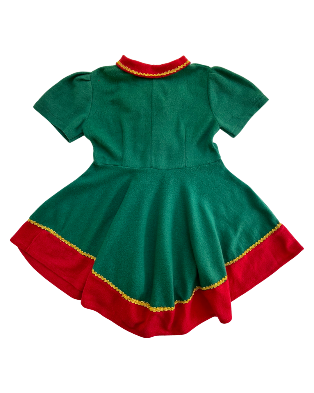 10/12Y Youth Girls Green Christmas Elf Dress Costume