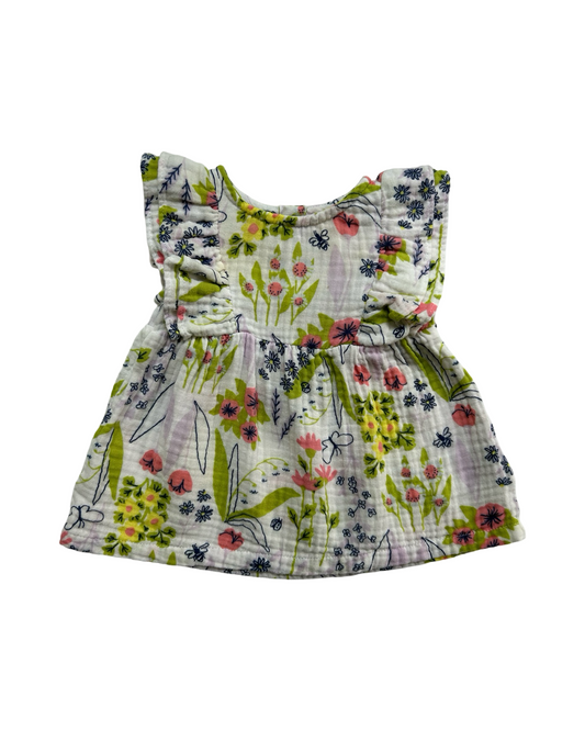 3-6M Baby Girl Cat & Jack Floral Muslin Dress