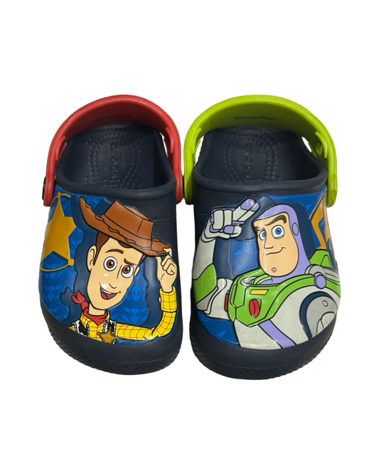 9C Toddler Boy Toy Story Disney Crocs Buzz & Woody Shoes Size Toddler 9C