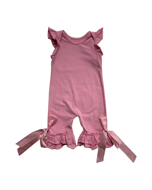 6-9M Baby Girl Pink Ruffle Romper