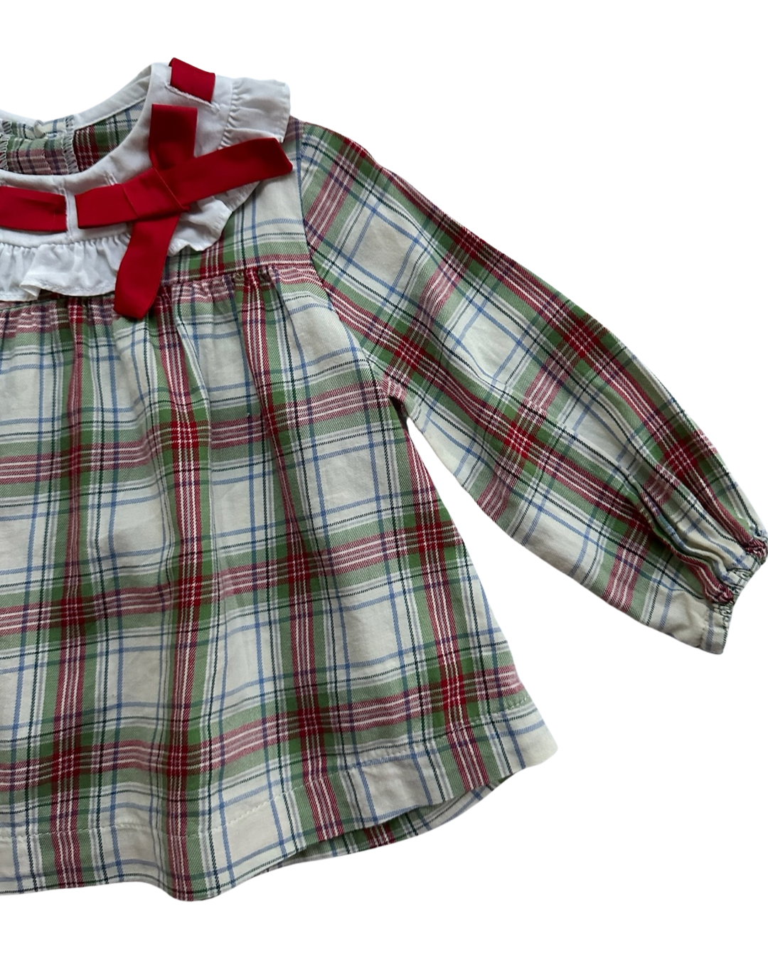 18M Baby Girl Bella Bliss Christmas Plaid Dress w/ Bloomers