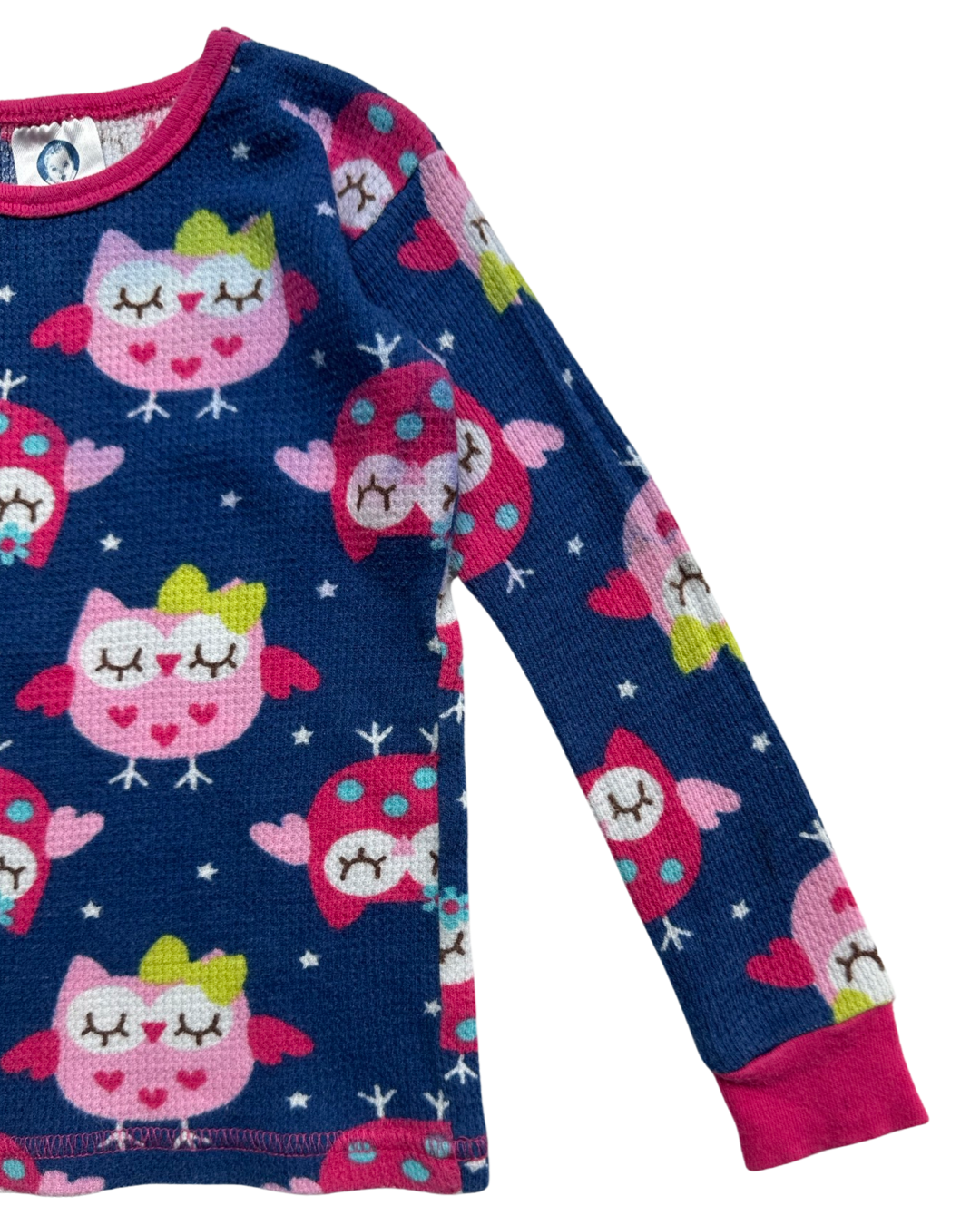 24M Baby Girl Gerber Thermal Owl PJs