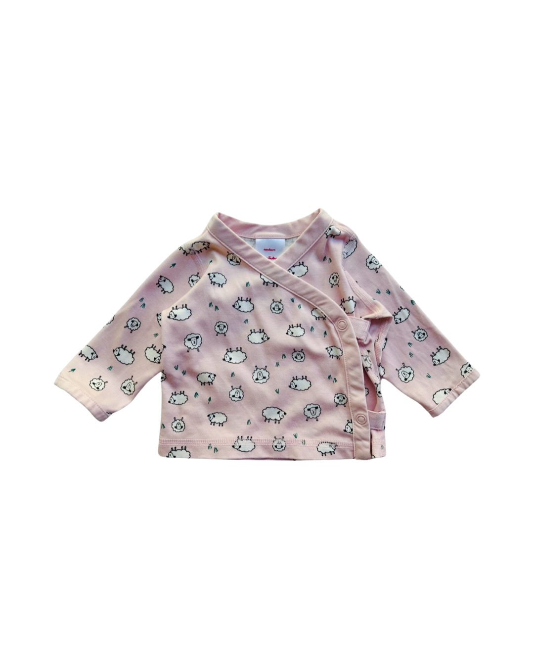 Newborn Baby Girl Hanna Andersson Pink Organic Pima Cotton Sheep Set