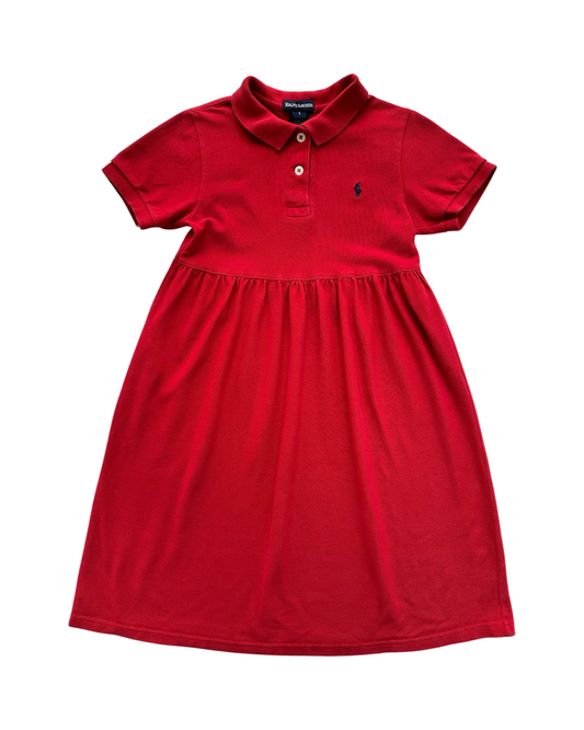 5T Toddler Girl Ralph Lauren Red Polo Dress