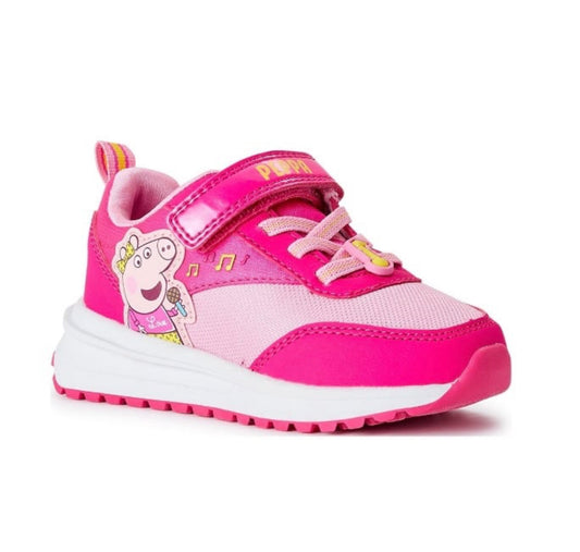 8C Toddler Girl NWT Peppa Pig Pink Music Note Sneakers / Shoes