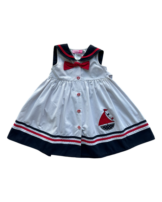 4T Toddler Girl Goodlad American Nautical Sailor / Sailboat Dress