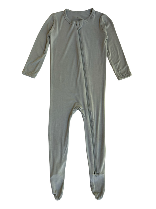 18-24M Baby Boy / Girl Solid Gray Bamboo Kyte Baby Long Sleeve Sleeper PJs