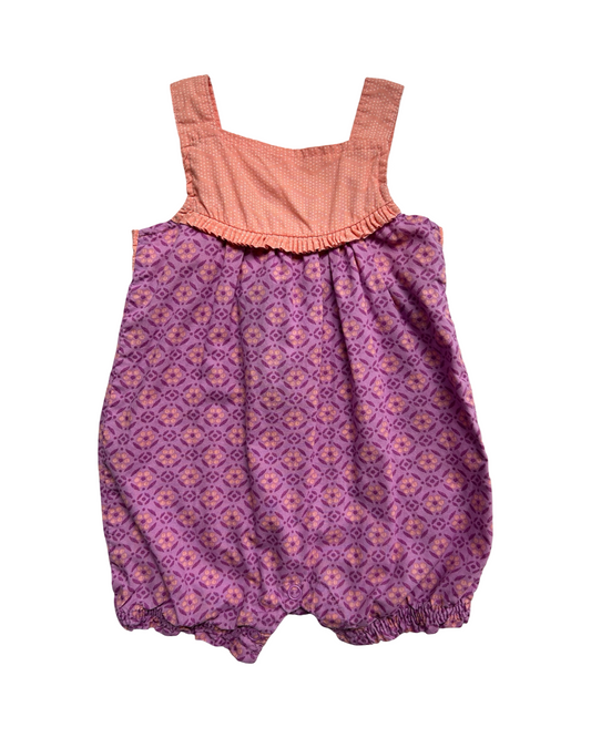 6M Baby Girl Cherokee Purple / Coral  Bubble Romper