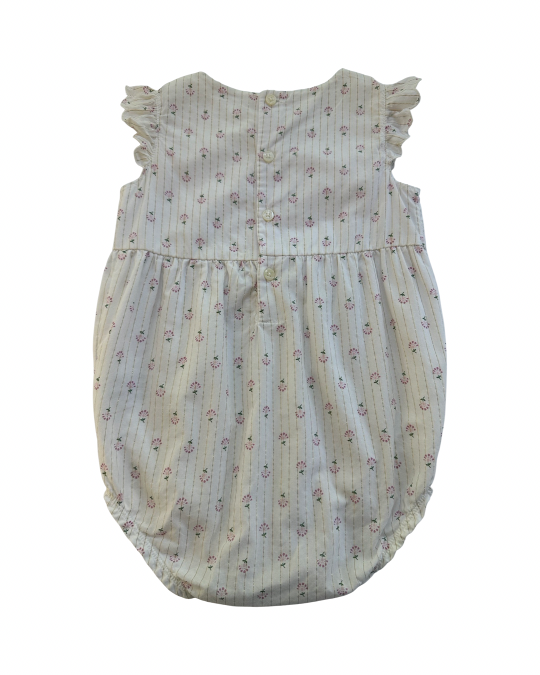 24M Baby Girl Carter's White Floral Bubble Romper