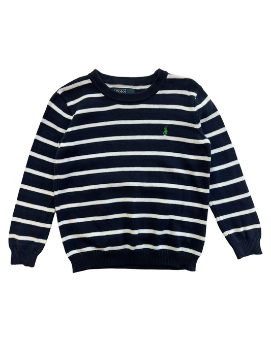 4T Toddler Boy Ralph Lauren Polo Navy & White Striped Sweater