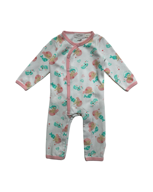 0-3M Baby Girl Earth Nymph Mermaid Sleeper PJs