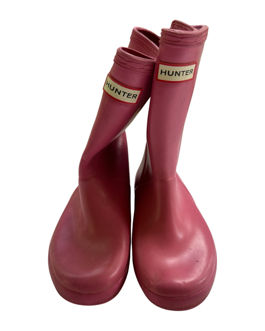 12C Toddler Girl Dark Pink Hunter Rain Boots