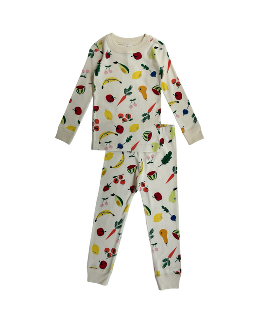 3T Toddler Girl Hanna Andersson Long Sleeve Fruit & Veggie PJs