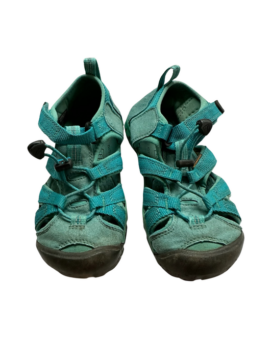 Youth Girls Size 1 Teal Keens WaterProof Shoes Sandals