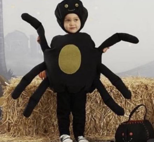 0-6M Baby Boy / Girl Pottery Barn Black Spider Halloween Costume