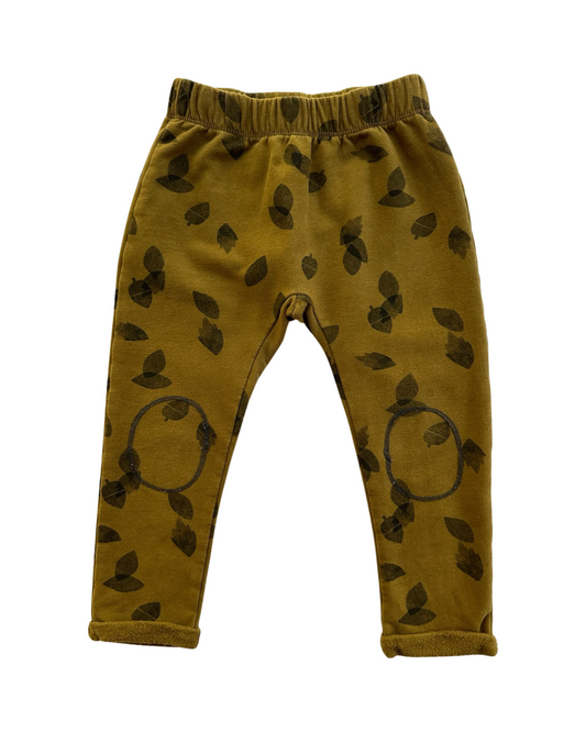 2T / 3t Toddler Boy Girl Zara Baby Green Fall Leaf Joggers