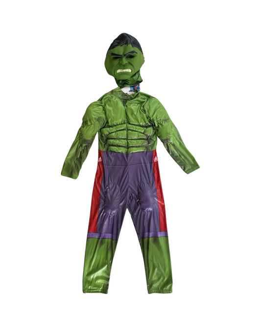 9/10Y Youth Boys Authentic Disney Store Incredible Hulk Costume w/ Mask and Motion Activated Sound Box NWT