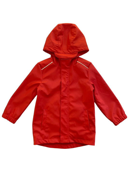 3T Toddler Girls Cat & Jack Coral-Red Lined Rain Jacket Coatr