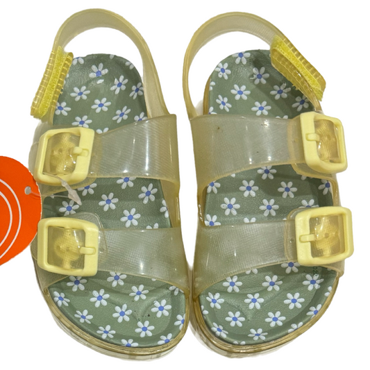 7C Toddler Girl Wonder Nation Yellow Daisy Jelly Sandals