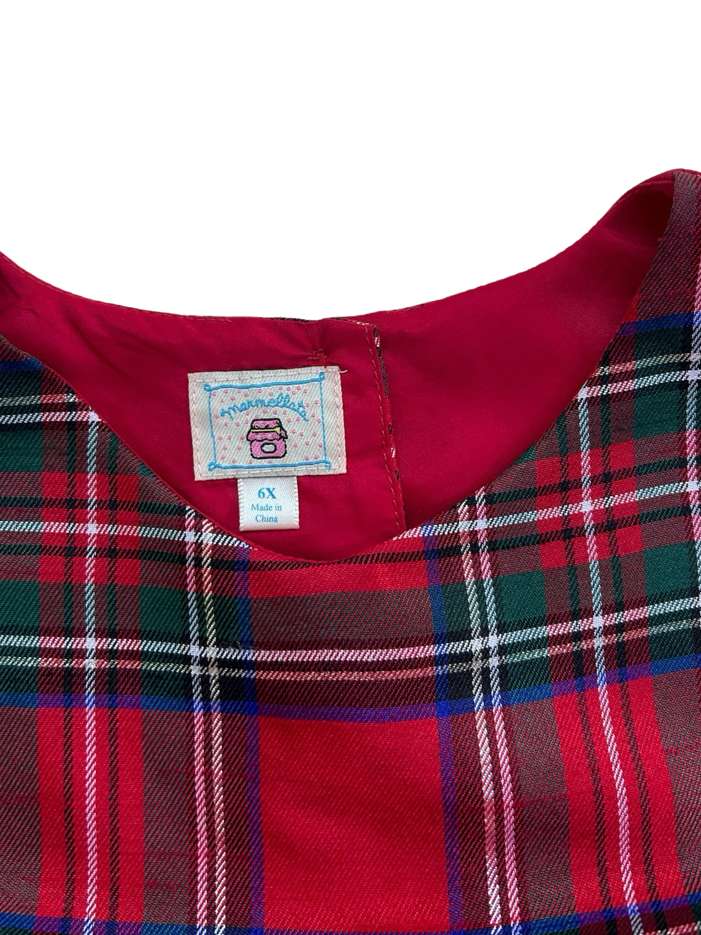 6x Girl Marmellata Red Tartan Plaid Christmas Dress